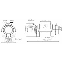 NOVAWINCH - Hydraulische Seilwinde HEN 15000 lbs,...