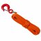 Synthetic Winch Rope 6 mm x 15 m with Hook, Orange