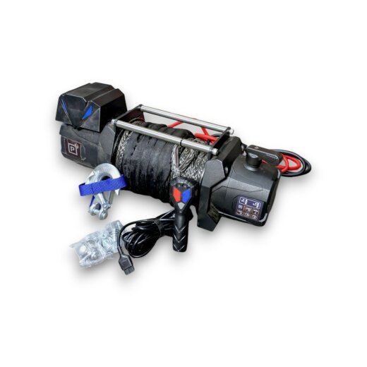 PUNDMANN - 35kN-PR-SM-12V-EN1 SYNT PLUS, 3560 kg, synthetic rope 25 m x 10 mm, standard drum, winch.