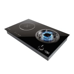 Hybrid Hob CAN HC0550, 2 burners: Induction and Gas, for...