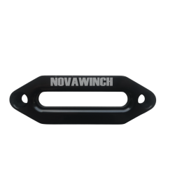 Aluminum fairlead for synthetic rope for off-road winches with NOVAWINCH logo (152 mm)