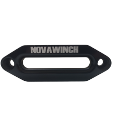 Aluminum fairlead for synthetic rope for off-road winches with NOVAWINCH logo (152 mm)