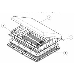 Left/Right cover hinge set - fits SkyMaxx LX / SkyMaxx...