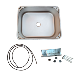 Stainless Steel Sink 375 x 300 mm (Gasket, Mounting Accessories)