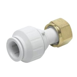 Straight Connector with Nut 15 x 3/4" with Flat Seal...