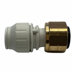 Złączka prosta z nakrętką 15 x 3/4&quot; z uszczelką płaską John Guest PEMSTC1516-FS