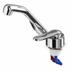 Folding Faucet with Swiveling Arm for Camper/Caravan...