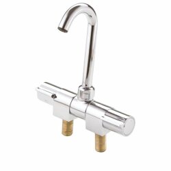 Faucet with Folding Spout, Dual Control Knobs, for Camper...