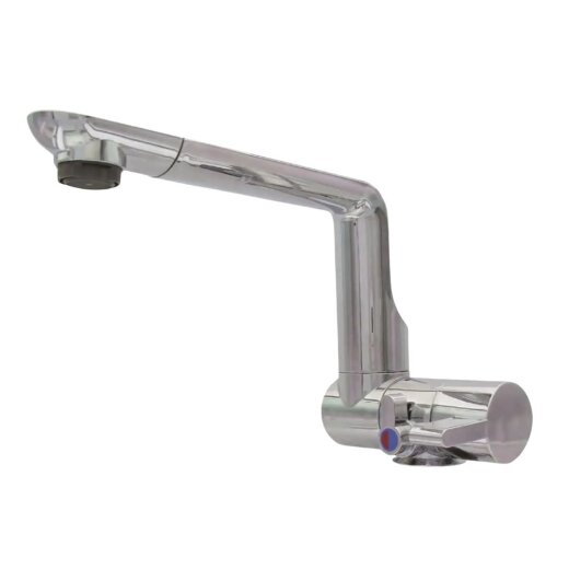 Mixer Tap with Folding Long Spout, Single Lever for Hot and Cold Water, for Motorhome and Caravan &ndash; CAN RB1491